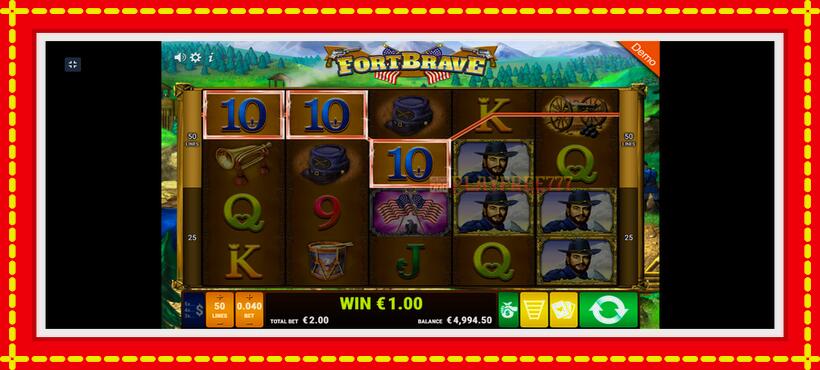 Slot machine Fort Brave with access to free game online, picture 3