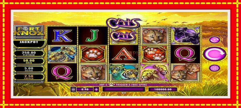 Slot machine Fort Knox Cats with access to free game online, picture 1