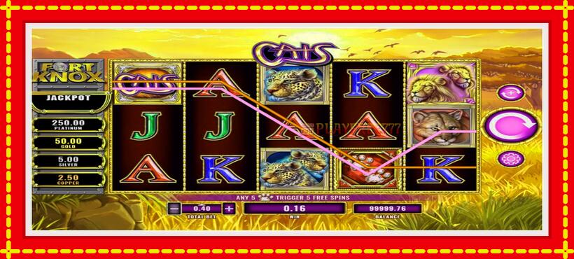 Slot machine Fort Knox Cats with access to free game online, picture 2