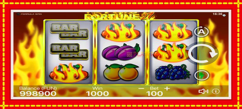 Slot machine Fortune 27 with access to free game online, picture 3