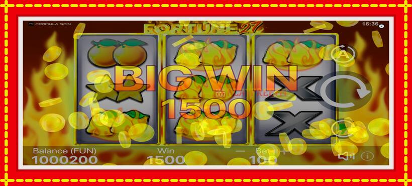 Slot machine Fortune 27 with access to free game online, picture 4