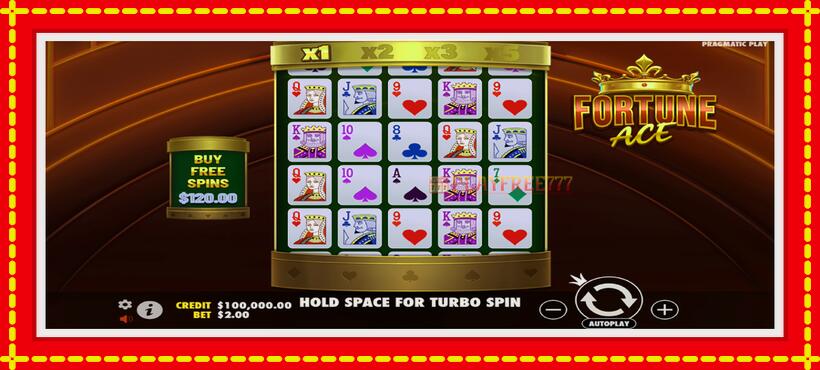 Slot machine Fortune Ace with access to free game online, picture 1