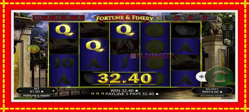 Slot machine Fortune & Finery with access to free game online, picture 3