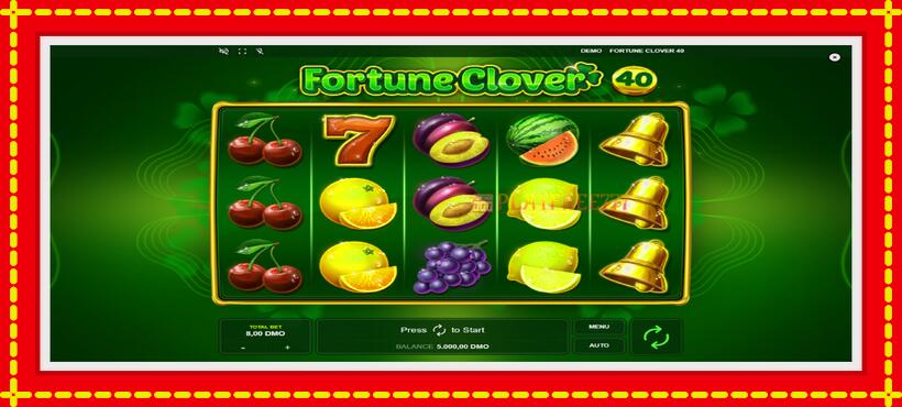 Slot machine Fortune Clover 40 with access to free game online, picture 1