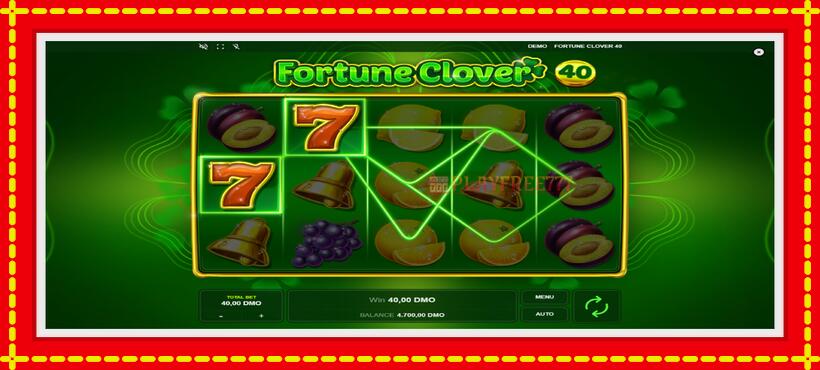 Slot machine Fortune Clover 40 with access to free game online, picture 3