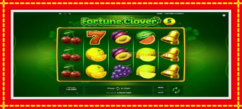 Slot machine Fortune Clover 5 with access to free game online, picture 1