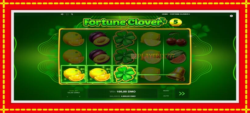 Slot machine Fortune Clover 5 with access to free game online, picture 2