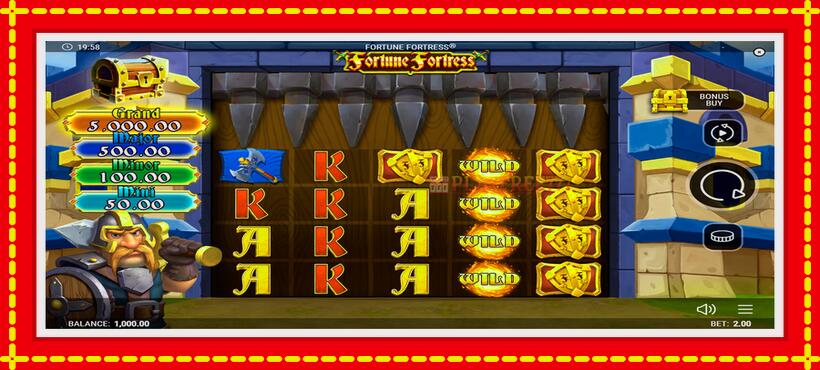 Slot machine Fortune Fortress with access to free game online, picture 1