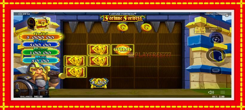 Slot machine Fortune Fortress with access to free game online, picture 2