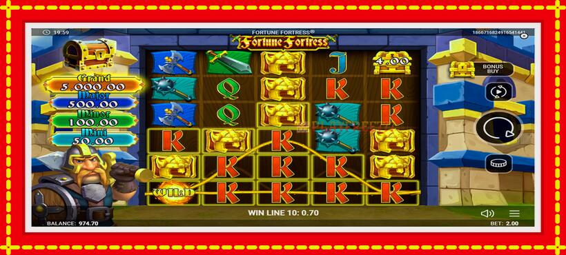 Slot machine Fortune Fortress with access to free game online, picture 4