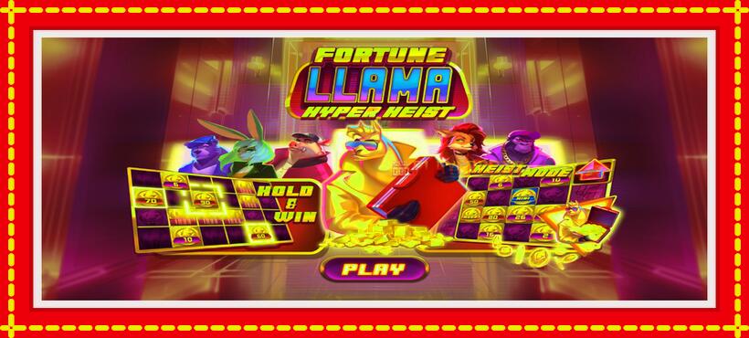 Slot machine Fortune Llama Hyper Heist with access to free game online, picture 1