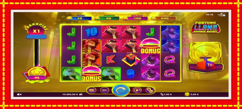 Slot machine Fortune Llama Hyper Heist with access to free game online, picture 2