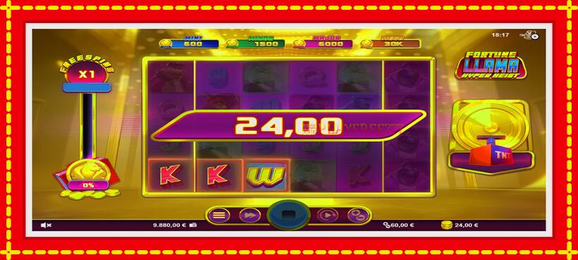 Slot machine Fortune Llama Hyper Heist with access to free game online, picture 3