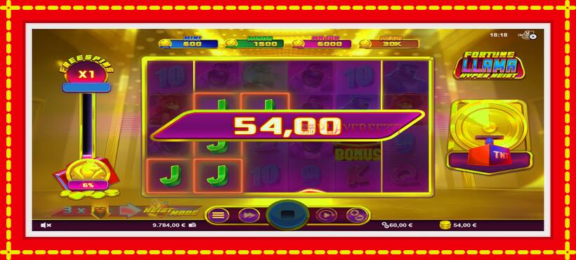 Slot machine Fortune Llama Hyper Heist with access to free game online, picture 4