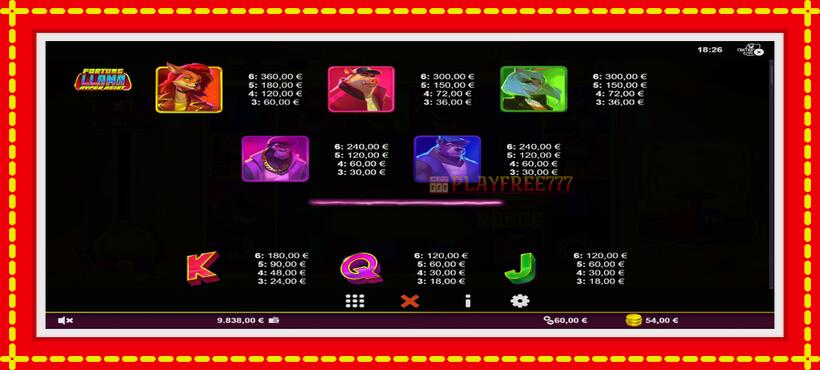 Slot machine Fortune Llama Hyper Heist with access to free game online, picture 5