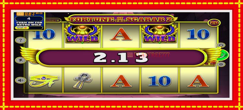 Slot machine Fortune of the Scarab 2 with access to free game online, picture 2