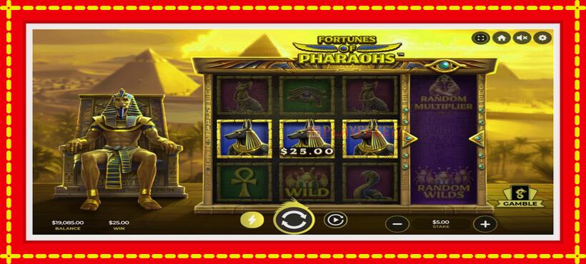 Slot machine Fortunes of Pharaohs with access to free game online, picture 3