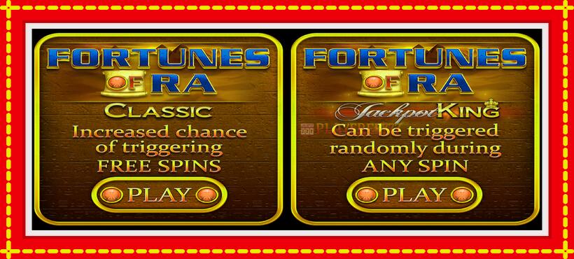 Slot machine Fortunes of Ra with access to free game online, picture 1