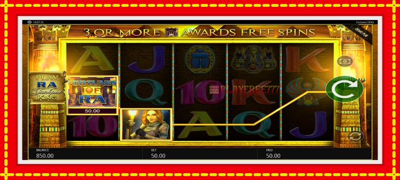 Slot machine Fortunes of Ra with access to free game online, picture 3