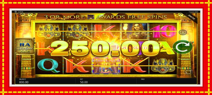 Slot machine Fortunes of Ra with access to free game online, picture 4