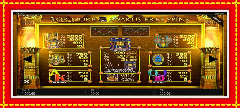 Slot machine Fortunes of Ra with access to free game online, picture 5