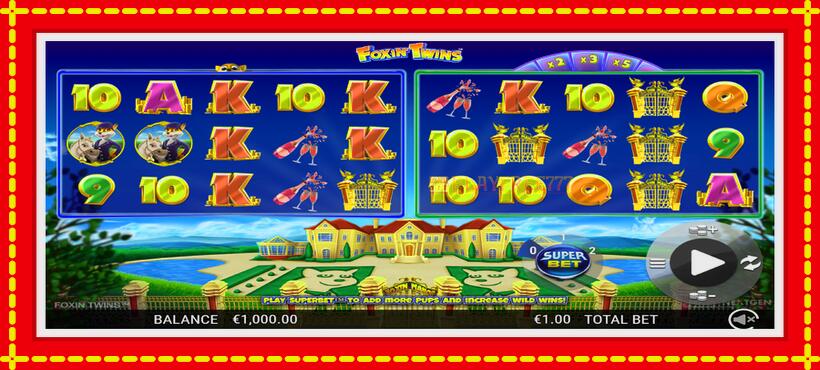 Slot machine Foxin Twins with access to free game online, picture 2