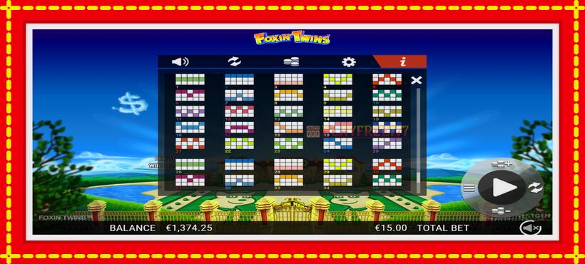 Slot machine Foxin Twins with access to free game online, picture 7