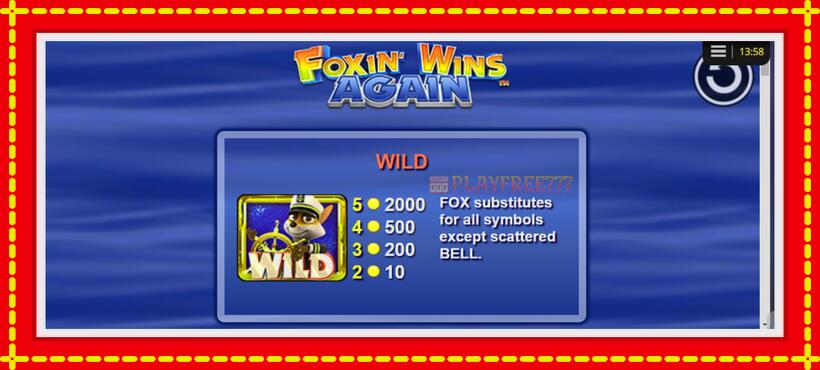 Slot machine Foxin Wins Again with access to free game online, picture 5