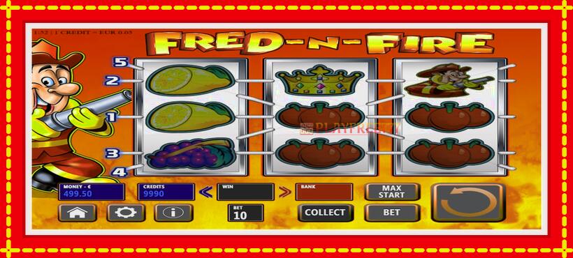 Slot machine Fred-N-Fire with access to free game online, picture 1