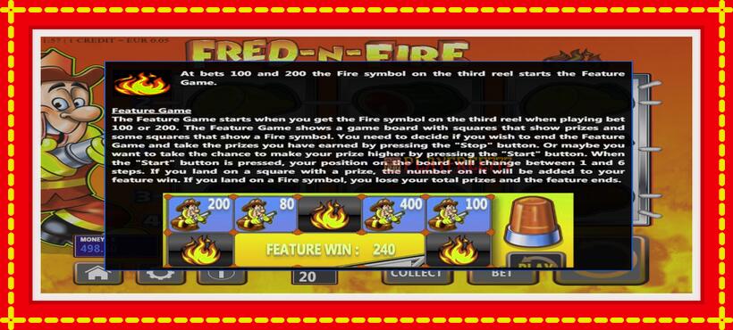 Slot machine Fred-N-Fire with access to free game online, picture 5