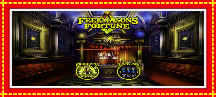 Slot machine Freemasons Fortune with access to free game online, picture 1