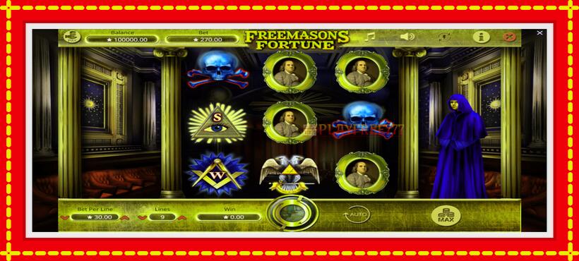 Slot machine Freemasons Fortune with access to free game online, picture 2