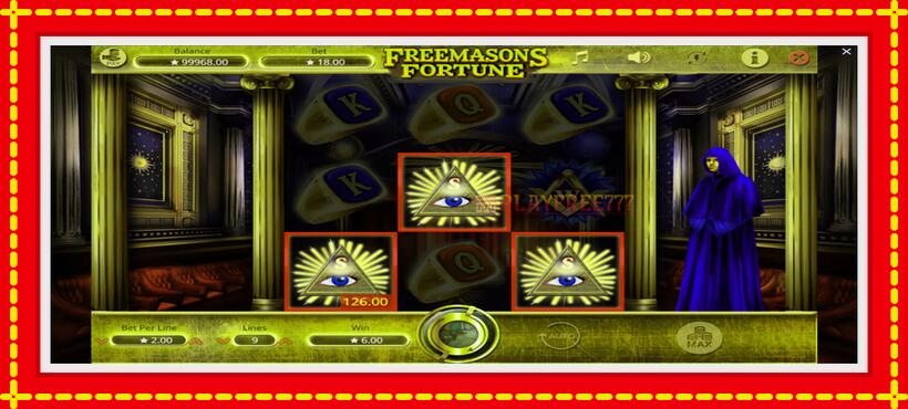 Slot machine Freemasons Fortune with access to free game online, picture 4