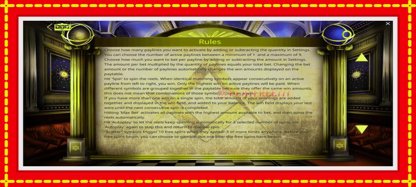 Slot machine Freemasons Fortune with access to free game online, picture 7