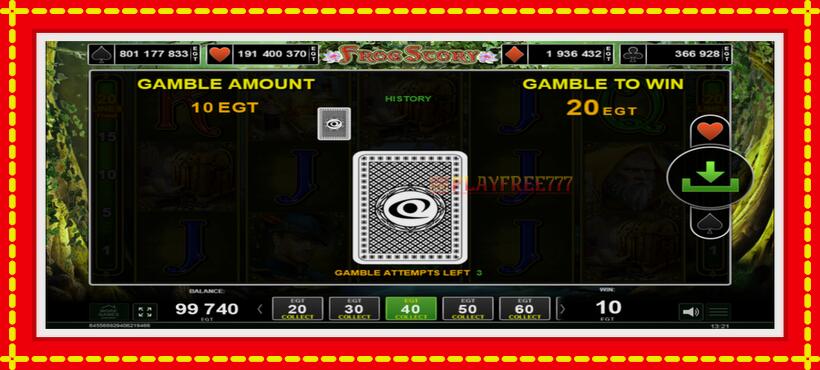 Slot machine Frog Story with access to free game online, picture 3