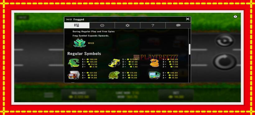 Slot machine Frogged with access to free game online, picture 6