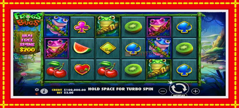 Slot machine Frogs & Bugs with access to free game online, picture 2