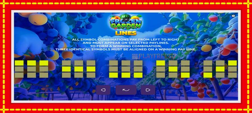 Slot machine Frozen Garden with access to free game online, picture 7