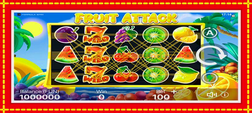 Slot machine Fruit Attack with access to free game online, picture 1