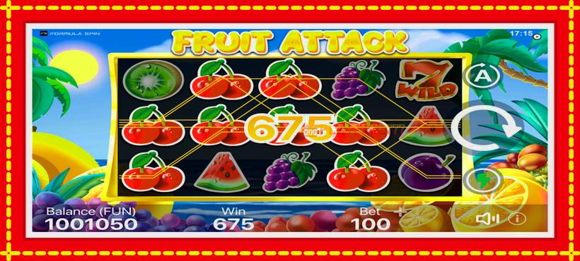 Slot machine Fruit Attack with access to free game online, picture 3