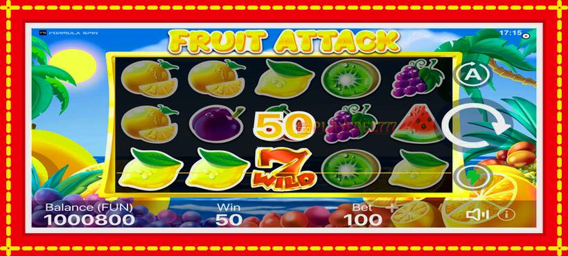 Slot machine Fruit Attack with access to free game online, picture 4