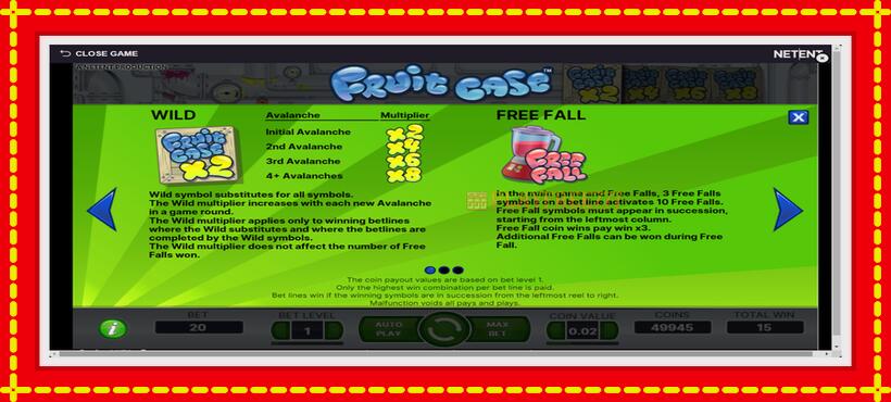 Slot machine Fruit Case with access to free game online, picture 5