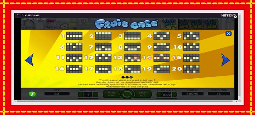 Slot machine Fruit Case with access to free game online, picture 7