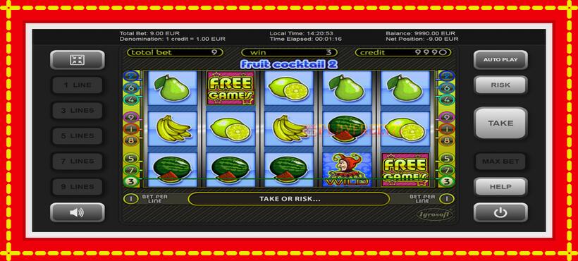 Slot machine Fruit Cocktail 2 with access to free game online, picture 2