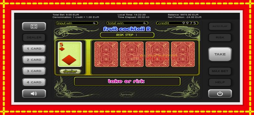 Slot machine Fruit Cocktail 2 with access to free game online, picture 3