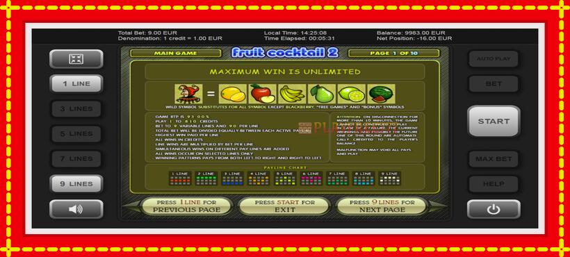 Slot machine Fruit Cocktail 2 with access to free game online, picture 5