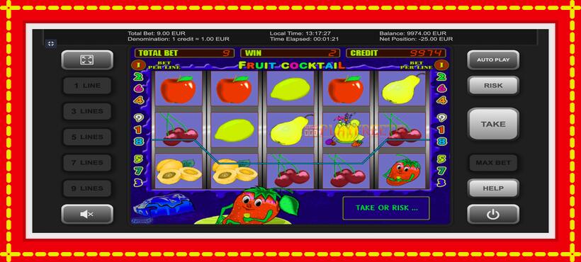 Slot machine Fruit Cocktail with access to free game online, picture 2