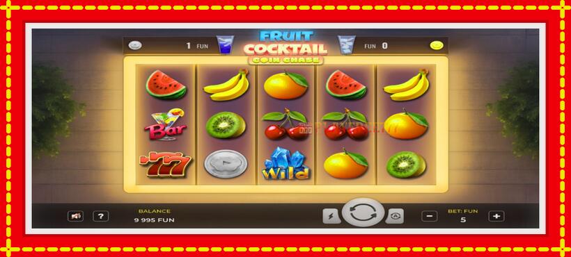 Slot machine Fruit Cocktail Coin Chase with access to free game online, picture 1