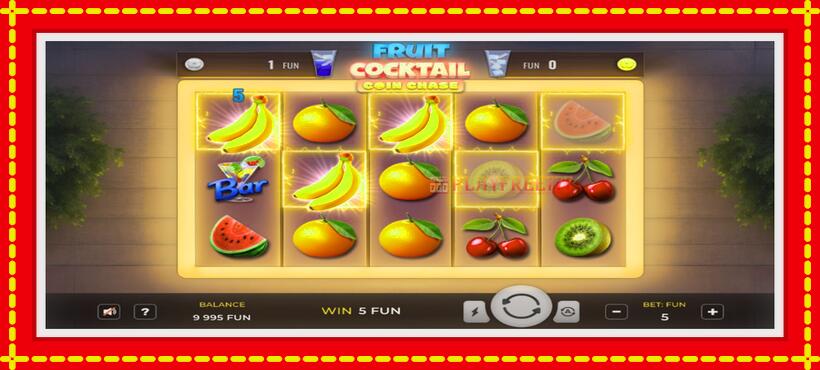 Slot machine Fruit Cocktail Coin Chase with access to free game online, picture 2