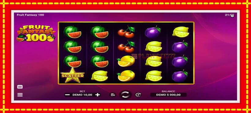 Slot machine Fruit Fantasy 100 with access to free game online, picture 2